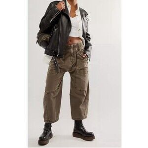 Free People Women’s Size Small The Only One Carpenter Pants Olive
